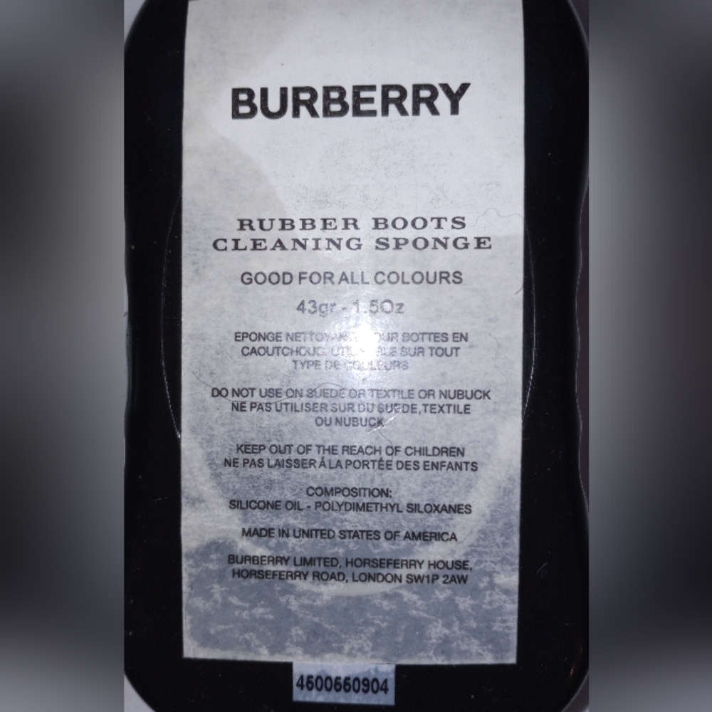 Burberry Rubber Boots Cleaning Sponge